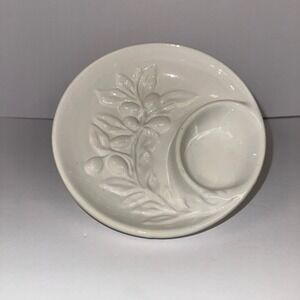 Ricchezza Ceramica Italy Olive Branch Dip Snack Appetizer Plate‎ Dish Made Italy
